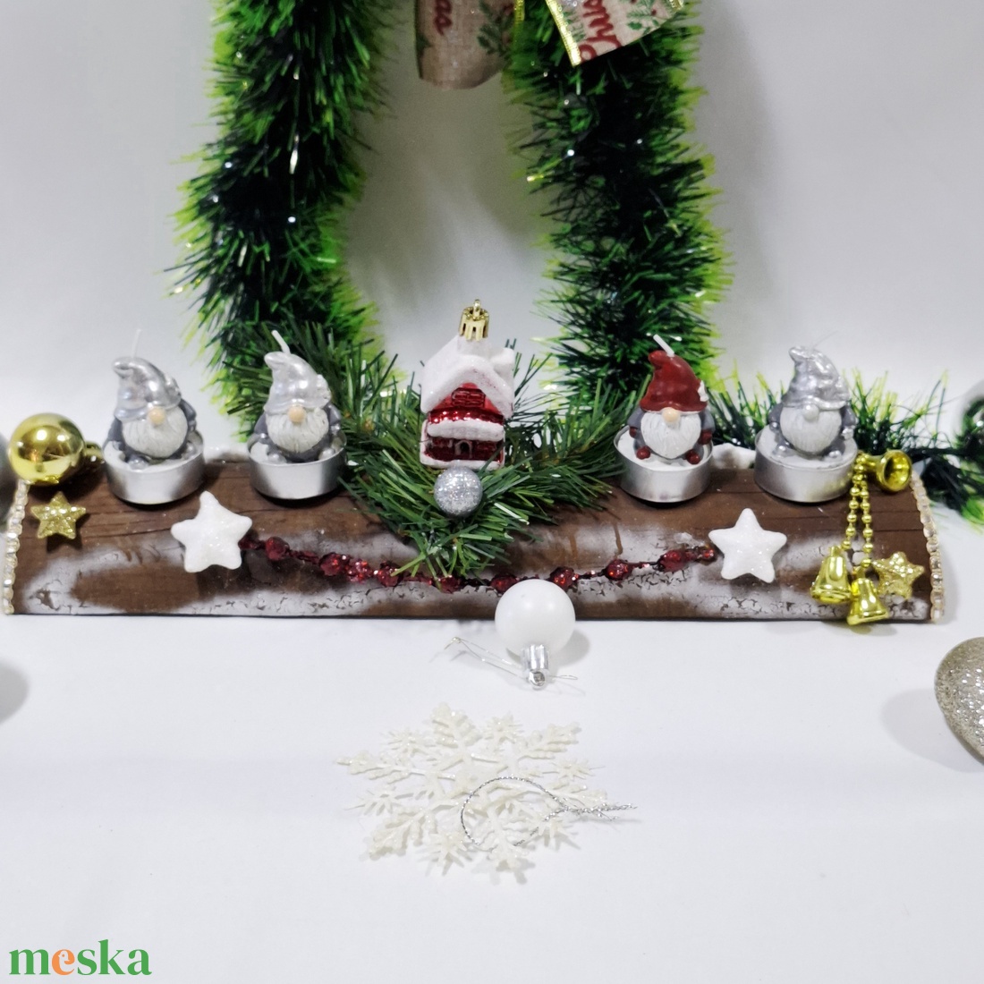 Adventi manó koszorú,  asztaldísz,  dekoráció - karácsony - adventi díszek - adventi asztaldísz - Meska.hu Adventi manó koszorú,  asztaldísz,  dekoráció - karácsony - adventi díszek - adventi asztaldísz - Meska.hu