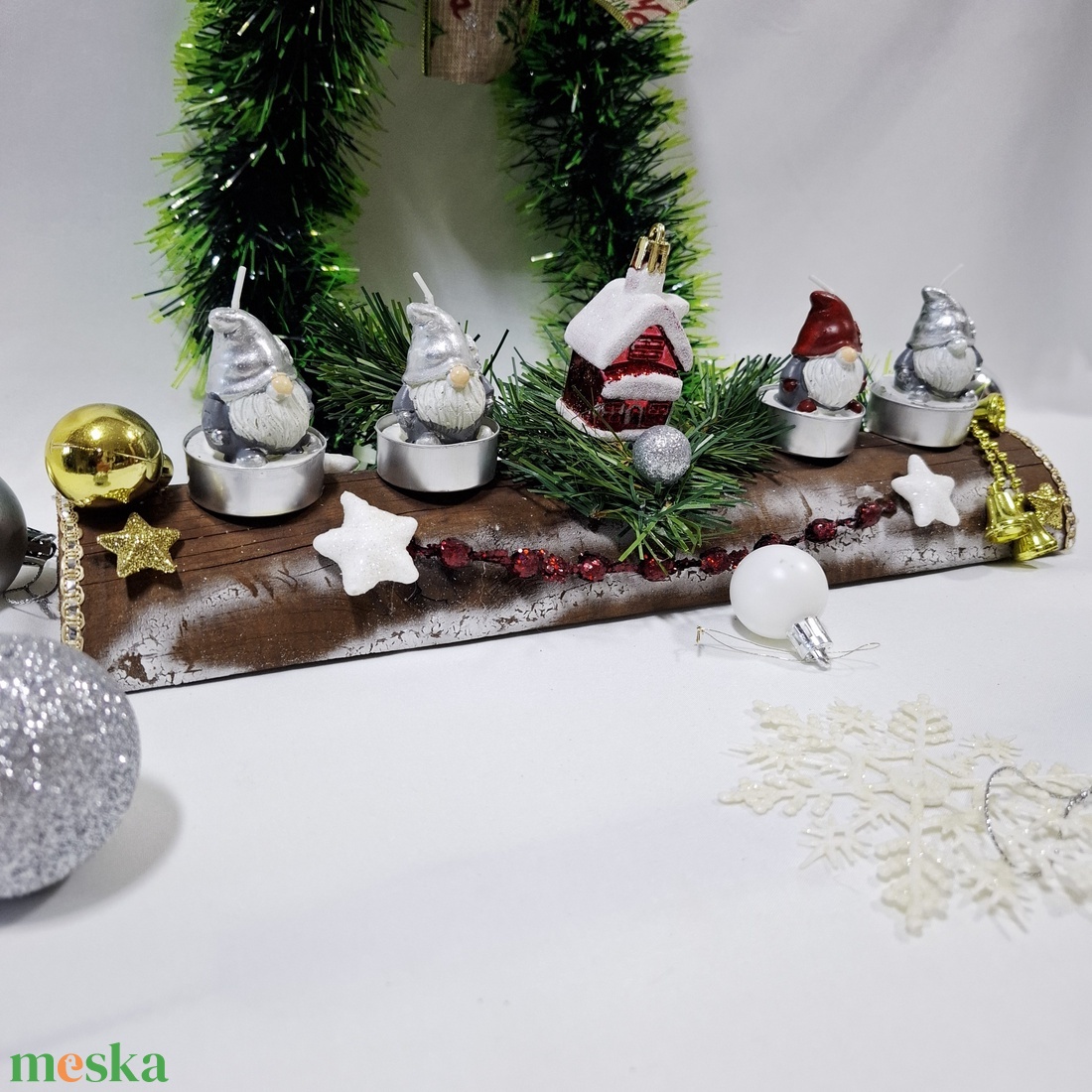 Adventi manó koszorú,  asztaldísz,  dekoráció - karácsony - adventi díszek - adventi asztaldísz - Meska.hu Adventi manó koszorú,  asztaldísz,  dekoráció - karácsony - adventi díszek - adventi asztaldísz - Meska.hu