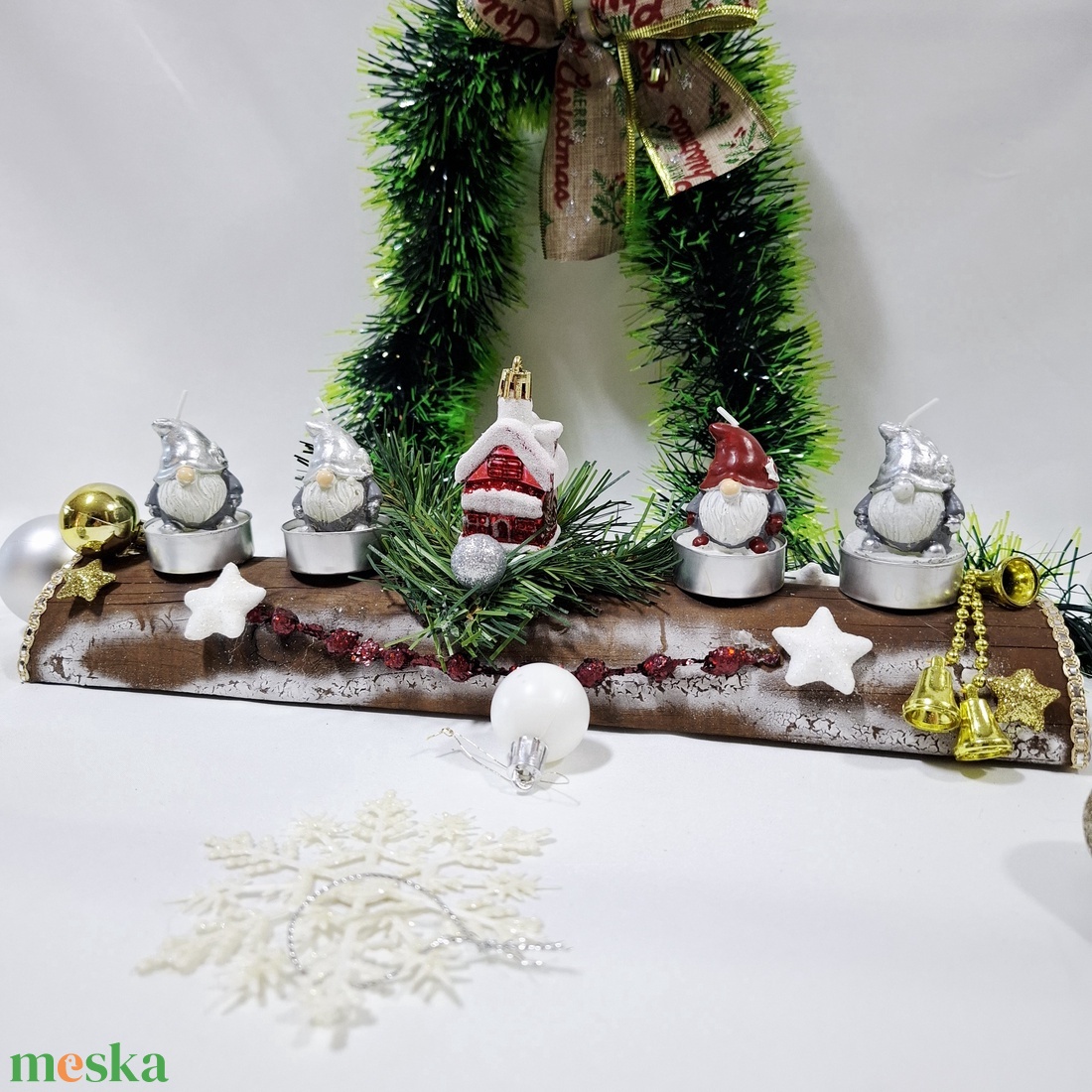 Adventi manó koszorú,  asztaldísz,  dekoráció - karácsony - adventi díszek - adventi asztaldísz - Meska.hu Adventi manó koszorú,  asztaldísz,  dekoráció - karácsony - adventi díszek - adventi asztaldísz - Meska.hu