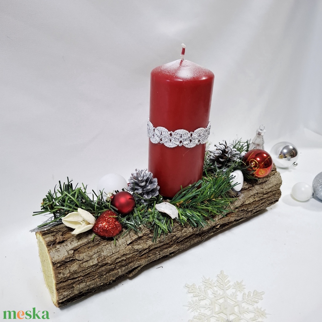 Adventi klasszikus koszorú,  asztaldísz,  dekoráció - karácsony - adventi díszek - adventi asztaldísz - Meska.hu