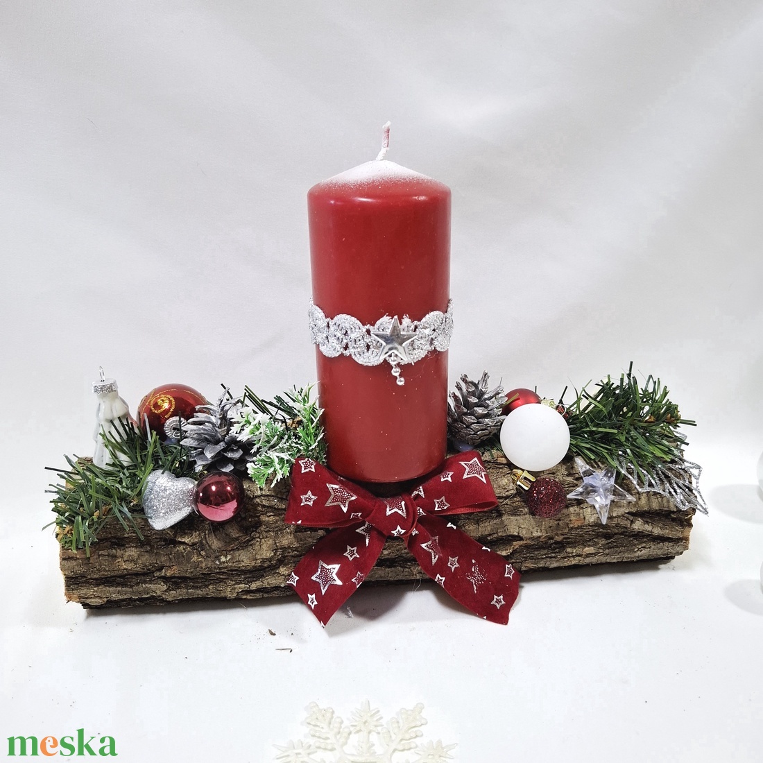 Adventi klasszikus koszorú,  asztaldísz,  dekoráció - karácsony - adventi díszek - adventi asztaldísz - Meska.hu