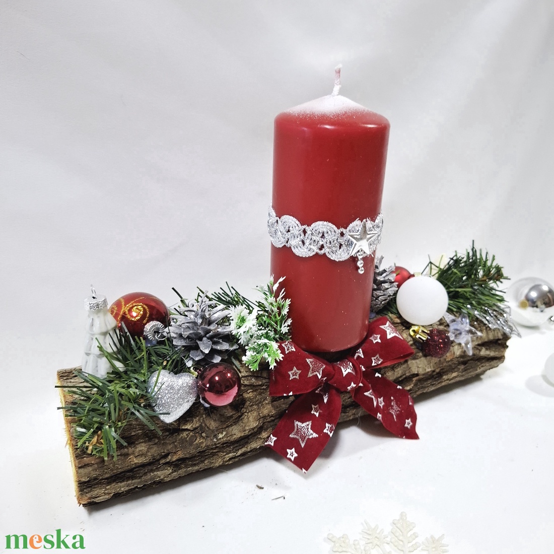 Adventi klasszikus koszorú,  asztaldísz,  dekoráció - karácsony - adventi díszek - adventi asztaldísz - Meska.hu