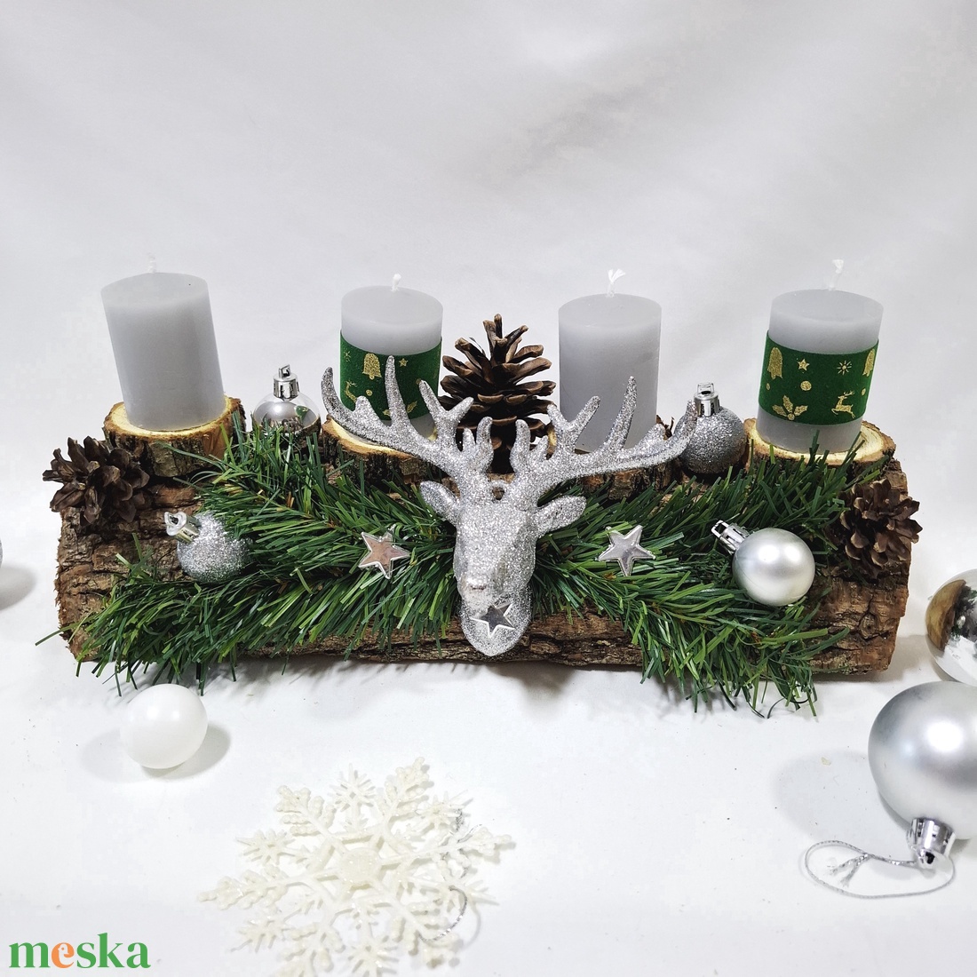 Adventi rénszarvas koszorú,  asztaldísz, karácsonyi dekoráció - karácsony - adventi díszek - adventi asztaldísz - Meska.hu Adventi rénszarvas koszorú,  asztaldísz, karácsonyi dekoráció - karácsony - adventi díszek - adventi asztaldísz - Meska.hu