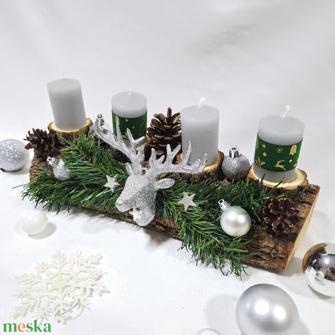 Adventi rénszarvas koszorú,  asztaldísz, karácsonyi dekoráció - karácsony - adventi díszek - adventi asztaldísz - Meska.hu Adventi rénszarvas koszorú,  asztaldísz, karácsonyi dekoráció - karácsony - adventi díszek - adventi asztaldísz - Meska.hu