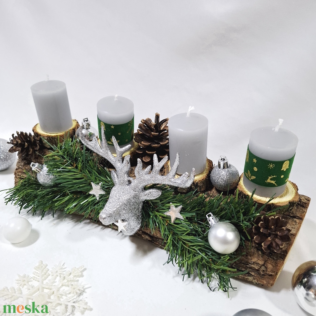 Adventi rénszarvas koszorú,  asztaldísz, karácsonyi dekoráció - karácsony - adventi díszek - adventi asztaldísz - Meska.hu Adventi rénszarvas koszorú,  asztaldísz, karácsonyi dekoráció - karácsony - adventi díszek - adventi asztaldísz - Meska.hu