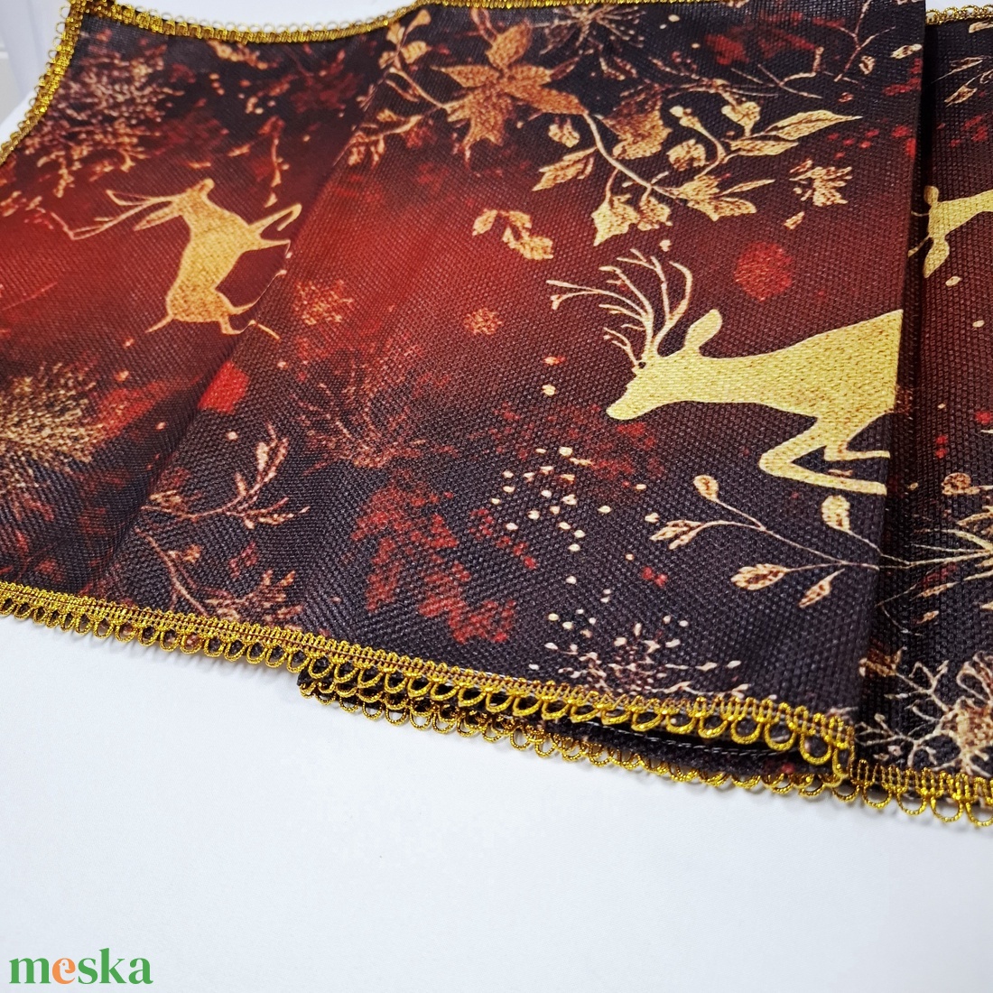 Karácsonyi futó asztalterítő, 120x35 cm dekoráció - otthon & életmód - konyhafelszerelés, tálalás - tálalás - terítő - Meska.hu