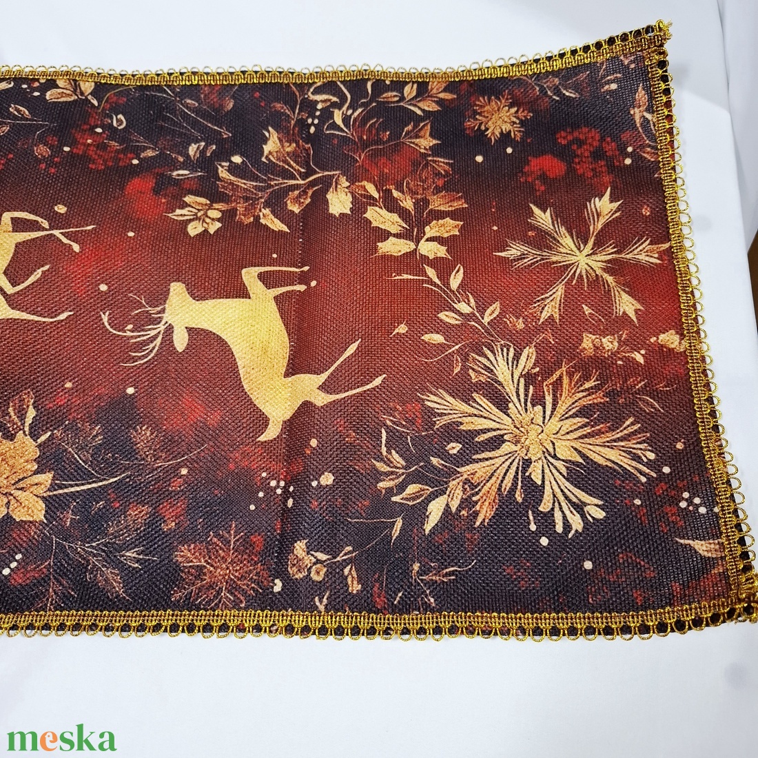 Karácsonyi futó asztalterítő, 120x35 cm dekoráció - otthon & életmód - konyhafelszerelés, tálalás - tálalás - terítő - Meska.hu
