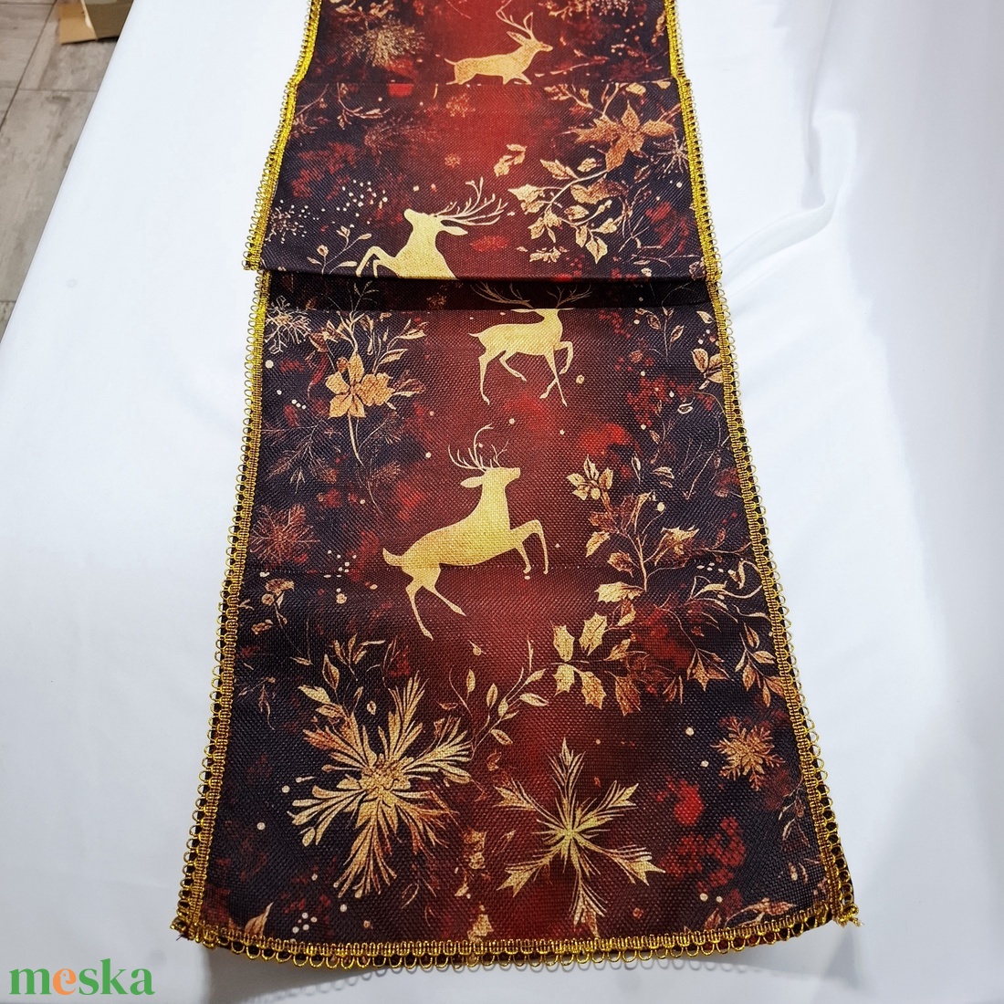 Karácsonyi futó asztalterítő, 120x35 cm dekoráció - otthon & életmód - konyhafelszerelés, tálalás - tálalás - terítő - Meska.hu