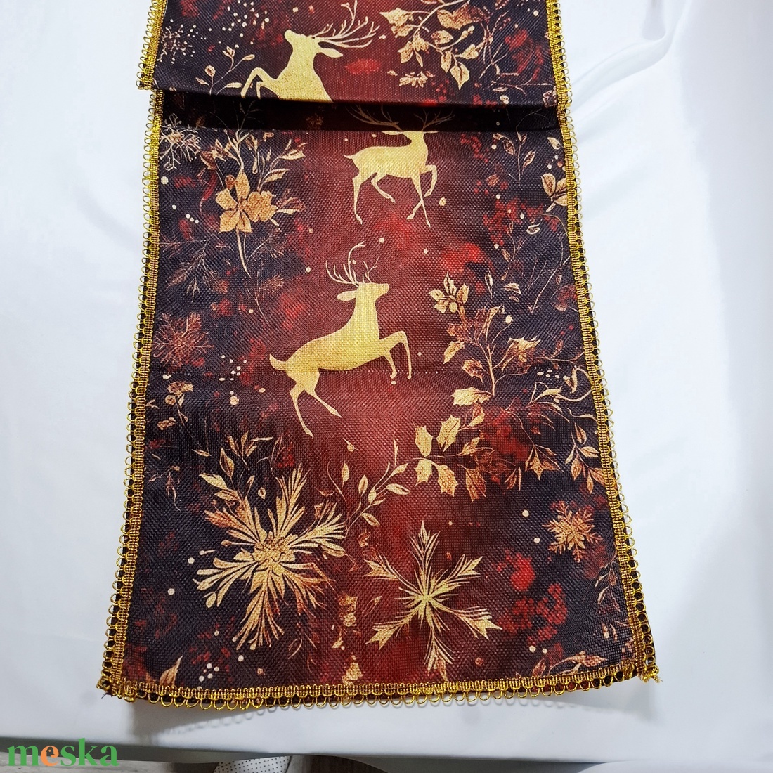 Karácsonyi futó asztalterítő, 120x35 cm dekoráció - otthon & életmód - konyhafelszerelés, tálalás - tálalás - terítő - Meska.hu