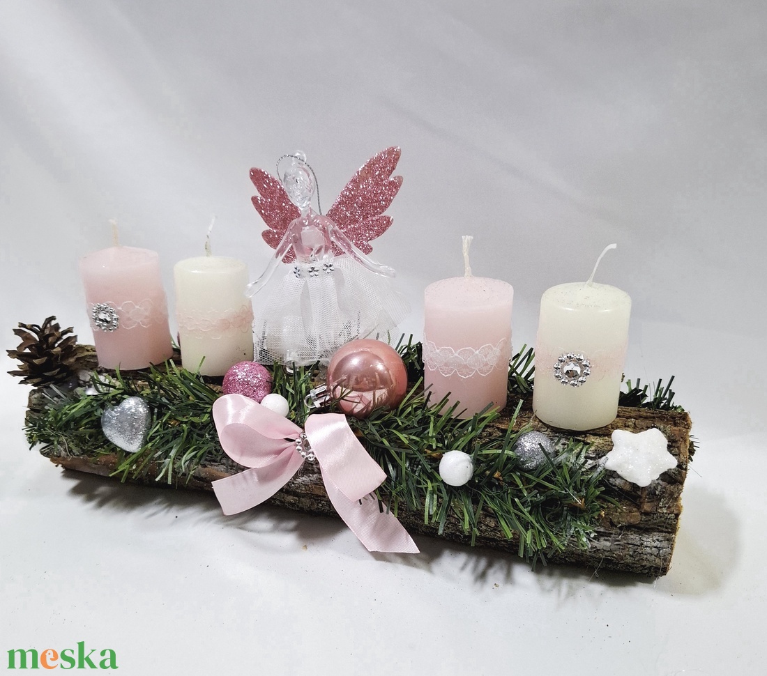 Karácsonyi adventi balerina klasszikus koszorú, asztaldísz  - karácsony - adventi díszek - adventi koszorú - Meska.hu