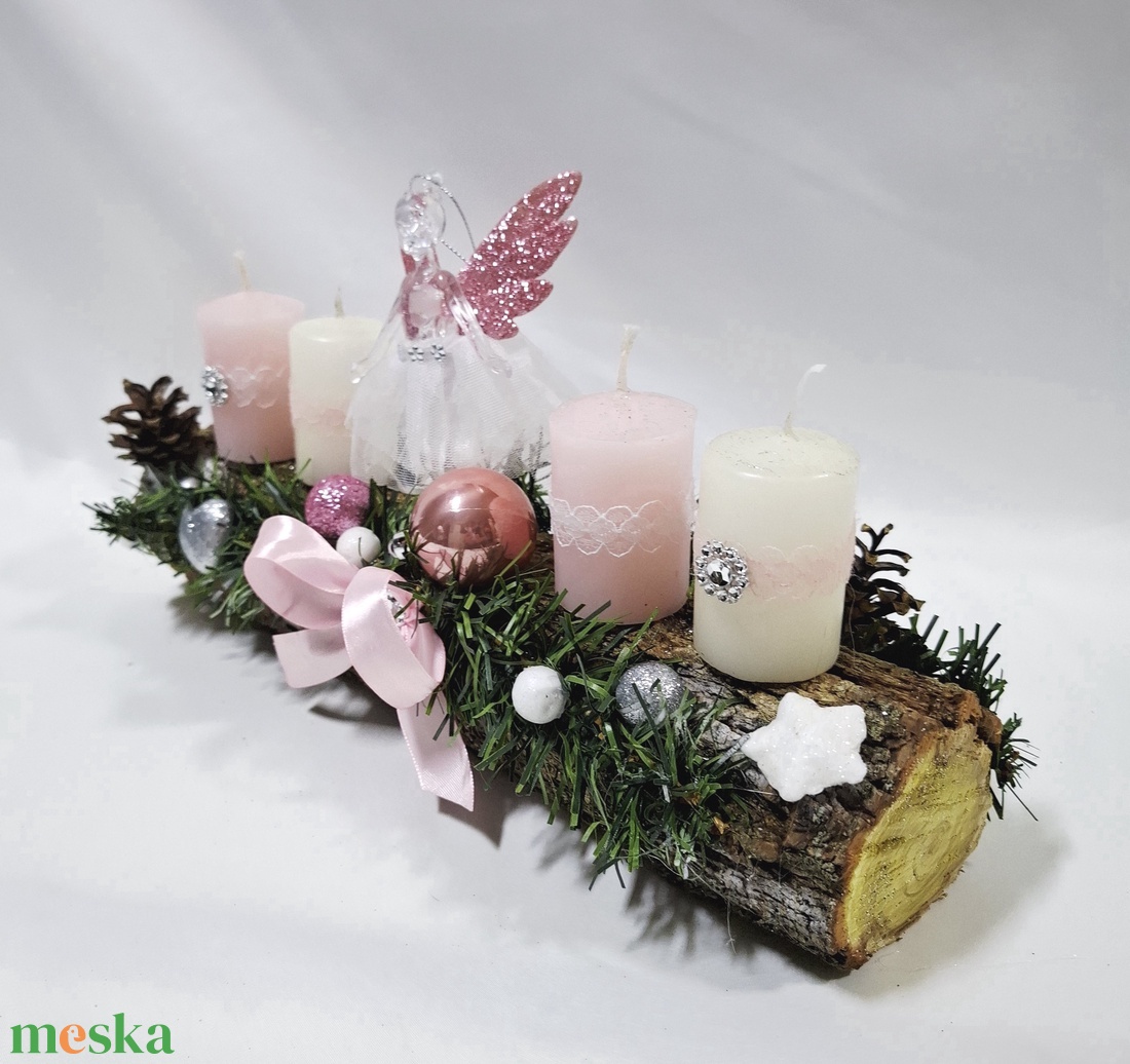 Karácsonyi adventi balerina klasszikus koszorú, asztaldísz  - karácsony - adventi díszek - adventi koszorú - Meska.hu