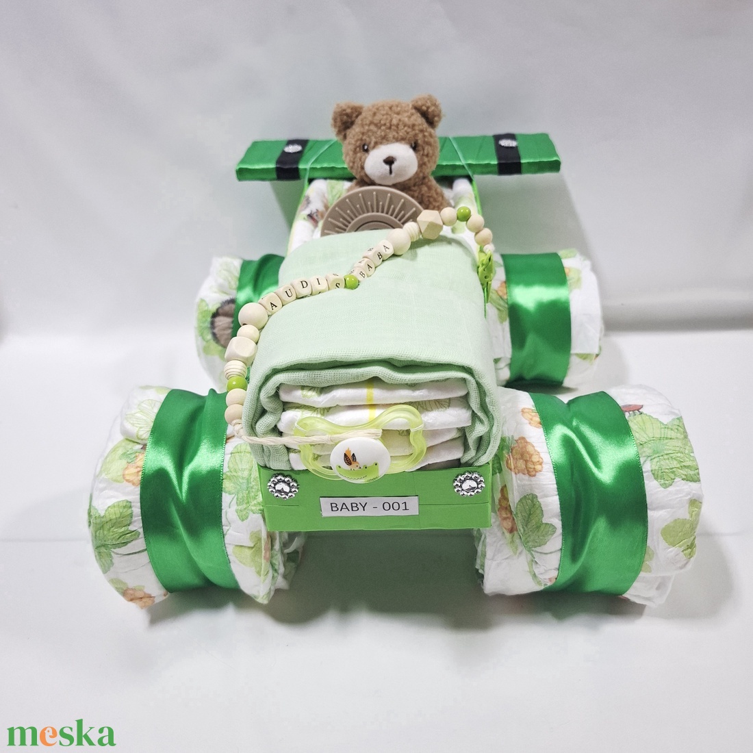 Audi autó pelenkatorta, 3-6kg pelenkatorony, babaváró csomag - baba - mama - pelenkázó, babafürdető kellékek - pelenkatorta - Meska.hu