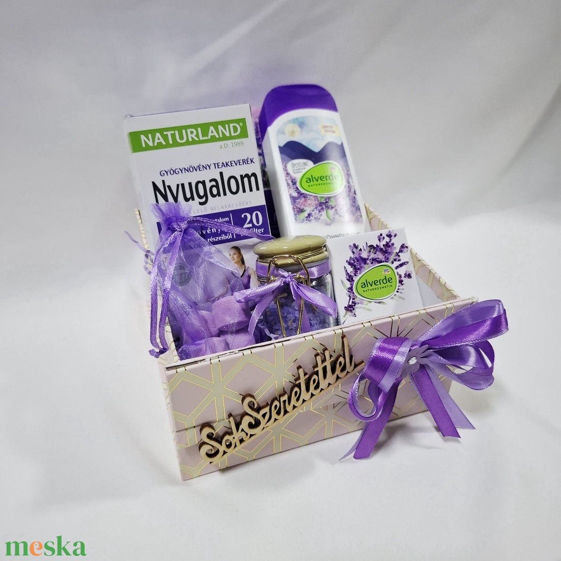 Vitamin gazdag Levendula kényeztető csomag, SPA doboz, kozmetikai csomag  - szépségápolás - kozmetikai ajándékcsomag - Meska.hu