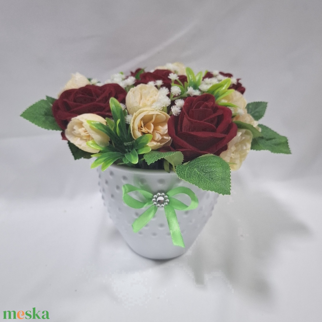 Begónia - rózsa virágcsokor, virágdoboz, asztaldísz, dekoráció, ajándék - otthon & életmód - virágdekoráció - virágok - virágbox - Meska.hu