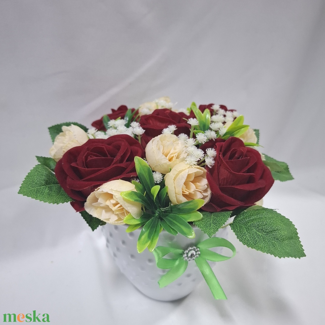 Begónia - rózsa virágcsokor, virágdoboz, asztaldísz, dekoráció, ajándék - otthon & életmód - virágdekoráció - virágok - virágbox - Meska.hu