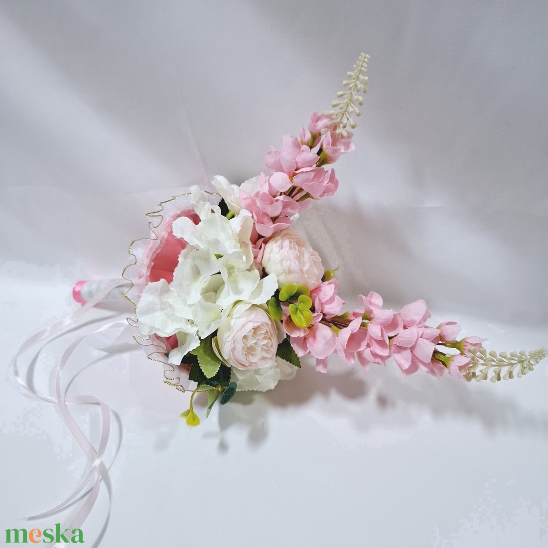 Ünnep hortenziával és violával, örökcsokor, virág csokor, kézicsokor, ajándék (édességgel) - otthon & életmód - virágdekoráció - virágok - virágcsokor - Meska.hu