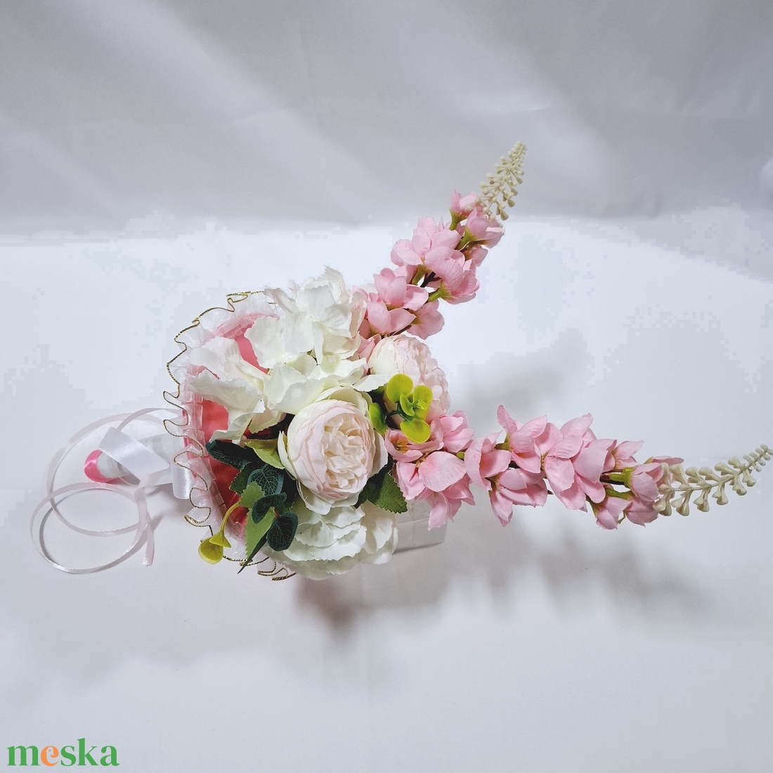 Ünnep hortenziával és violával, örökcsokor, virág csokor, kézicsokor, ajándék (édességgel) - otthon & életmód - virágdekoráció - virágok - virágcsokor - Meska.hu