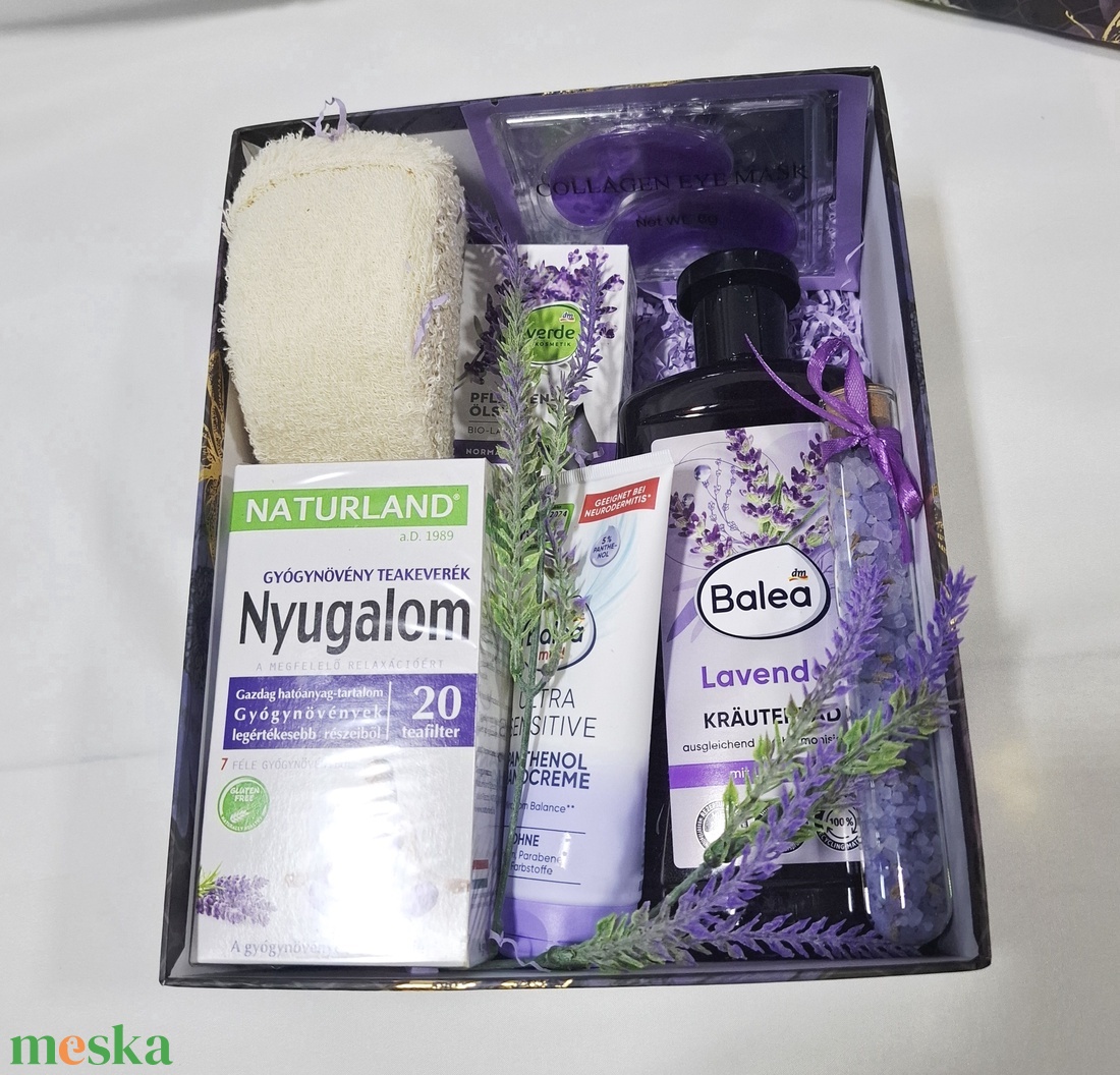 Vitamin gazdag Levendula kényeztető csomag, SPA doboz, kozmetikai csomag XL - szépségápolás - kozmetikai ajándékcsomag - Meska.hu
