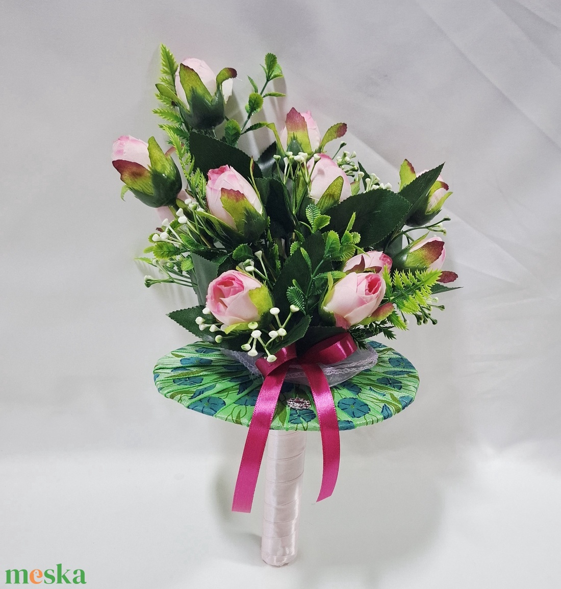 Ünnep rózsával, örökcsokor, virág csokor, kézicsokor, ajándék  - otthon & életmód - virágdekoráció - virágok - virágcsokor - Meska.hu