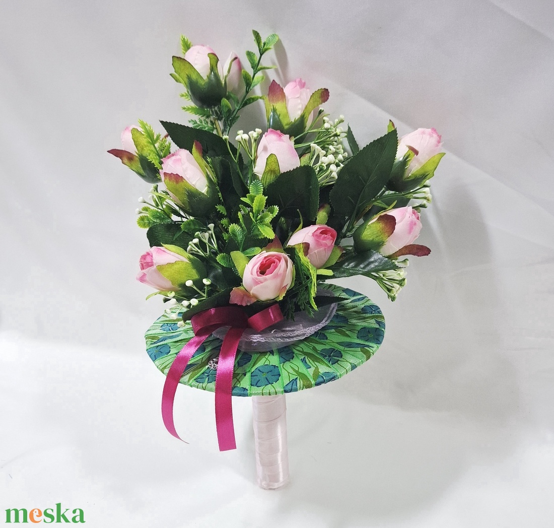 Ünnep rózsával, örökcsokor, virág csokor, kézicsokor, ajándék  - otthon & életmód - virágdekoráció - virágok - virágcsokor - Meska.hu