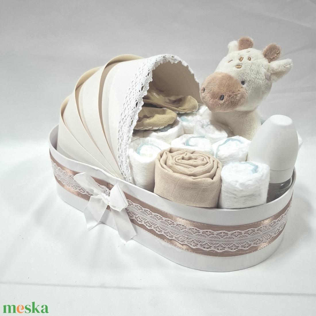 Boci baba box,pelenkatorta 4-8 kg pelenka doboz, babaváró csomag, kelengye - baba - mama - babalátogató ajándékcsomag - Meska.hu