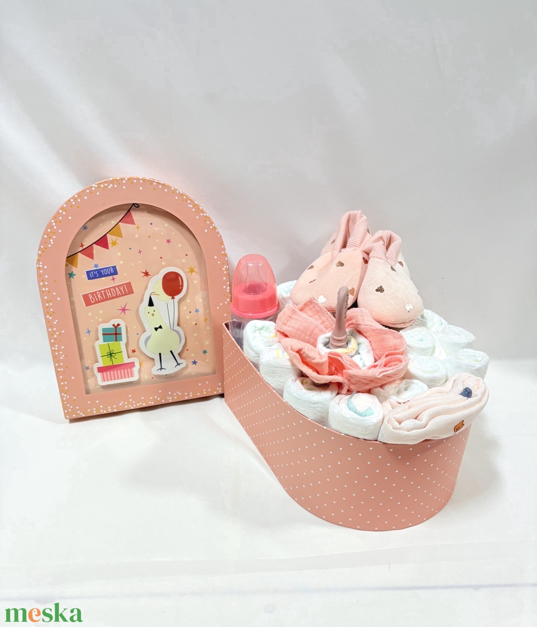  Tipegő baba box, pelenkatorta 4-8kg pelenkatorony, babaváró csomag, kelengye - baba - mama - pelenkázó, babafürdető kellékek - pelenkatorta - Meska.hu