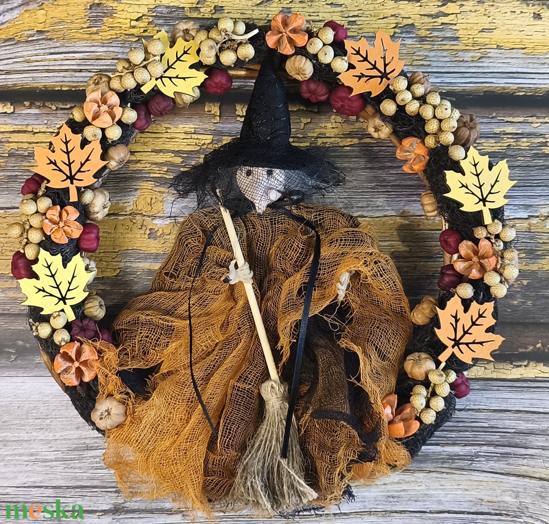 Őszi ajtódísz  - otthon & életmód - dekoráció - halloween - halloweeni ajtódíszek és ablakdíszek - Meska.hu