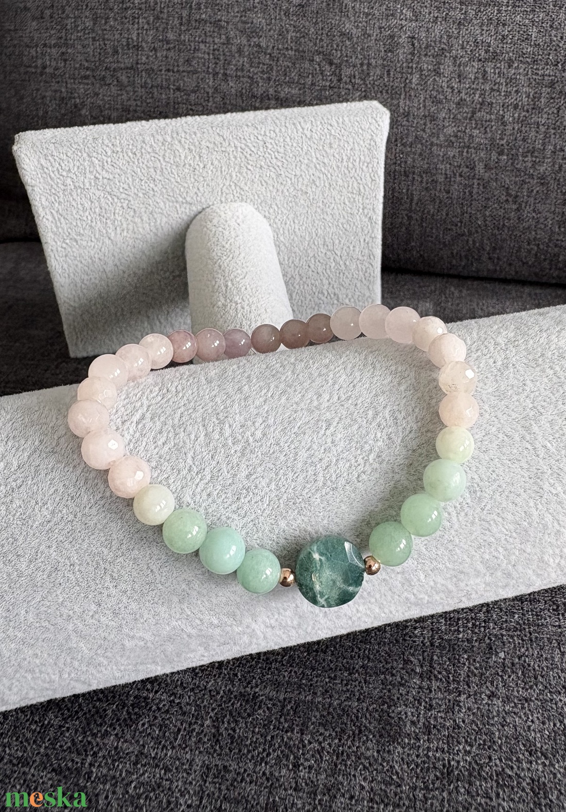 A szív és béke szigete - ásvány karkötő - ékszer - karkötő - ásványkarkötő - Meska.hu