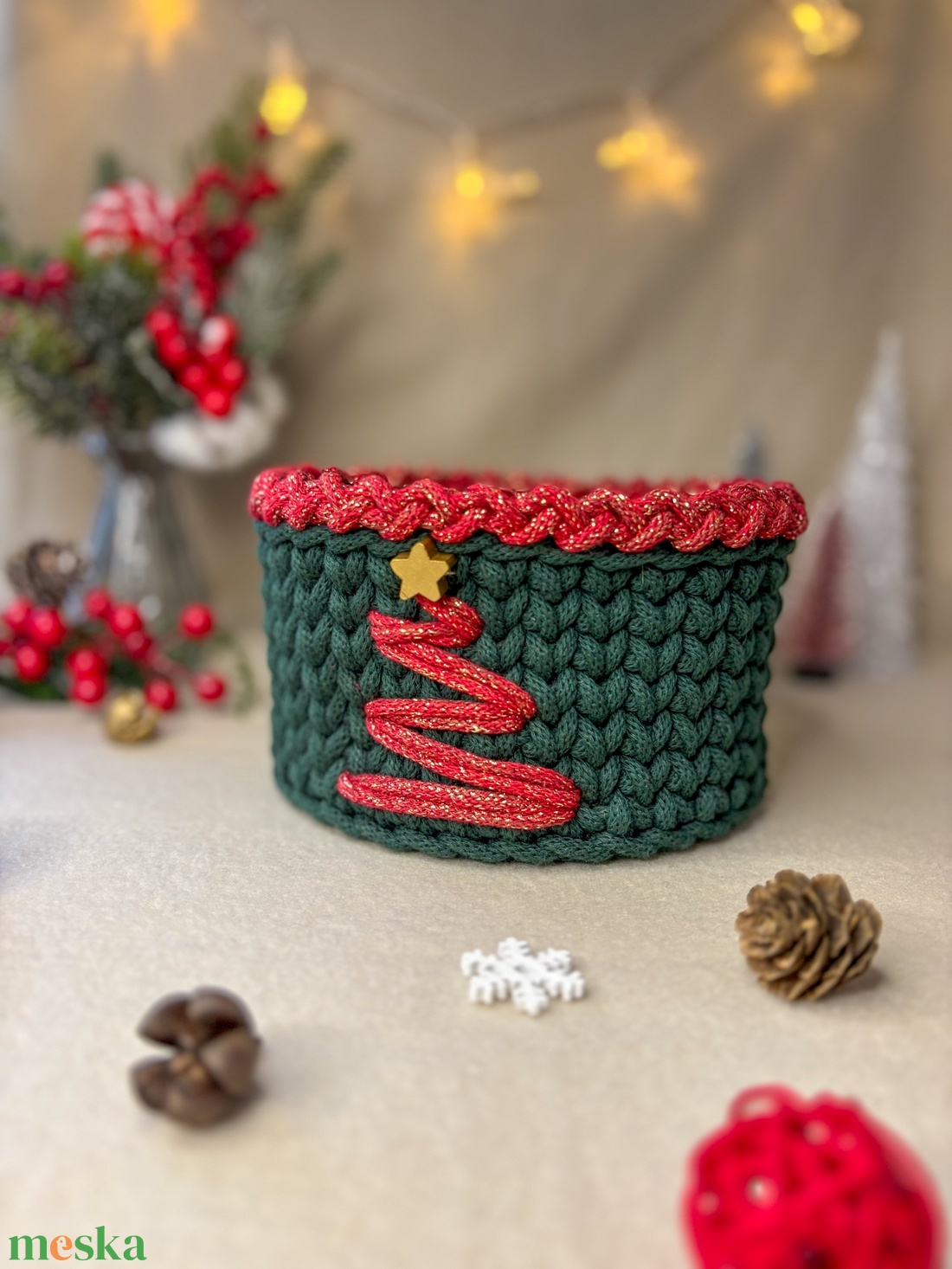 Karácsonyfás tároló - otthon & életmód - tárolás & rendszerezés - tárolókosár - Meska.hu