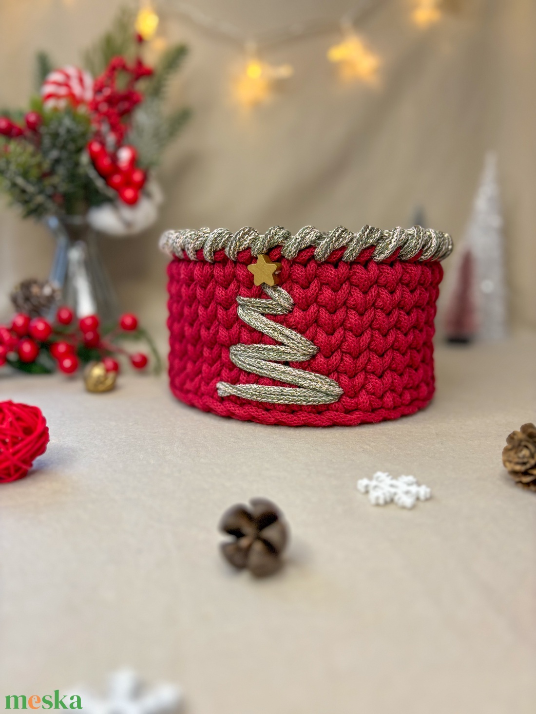 Karácsonyfás tároló - otthon & életmód - tárolás & rendszerezés - tárolókosár - Meska.hu