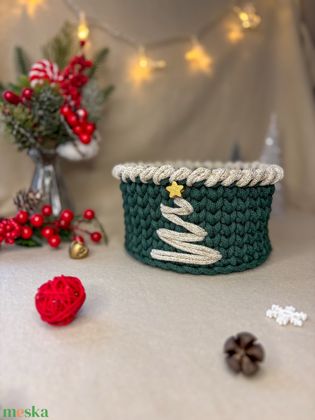 Karácsonyfás tároló - otthon & életmód - tárolás & rendszerezés - tárolókosár - Meska.hu