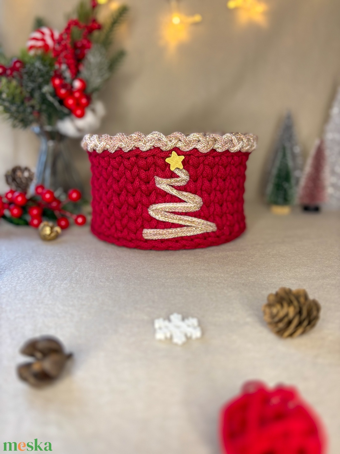 Karácsonyfás tároló - otthon & életmód - tárolás & rendszerezés - tárolókosár - Meska.hu