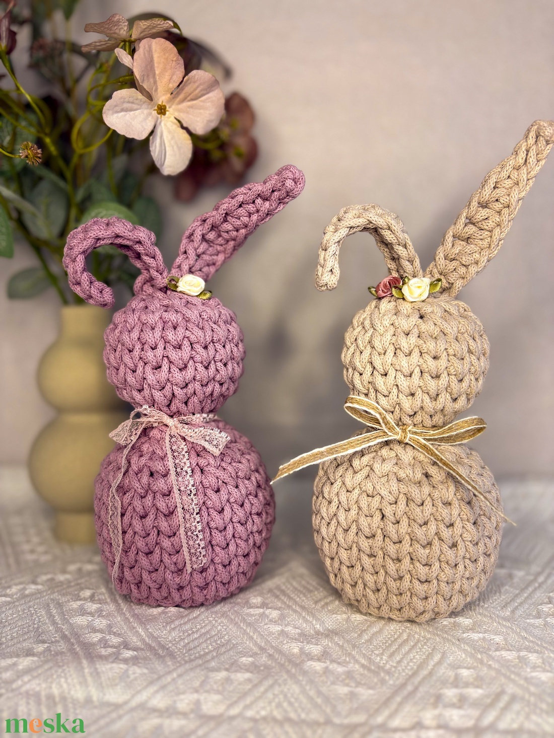 Nyuszi dekoráció - ünnepi díszek, dekorációk - húsvéti díszek és dekorációk - Meska.hu