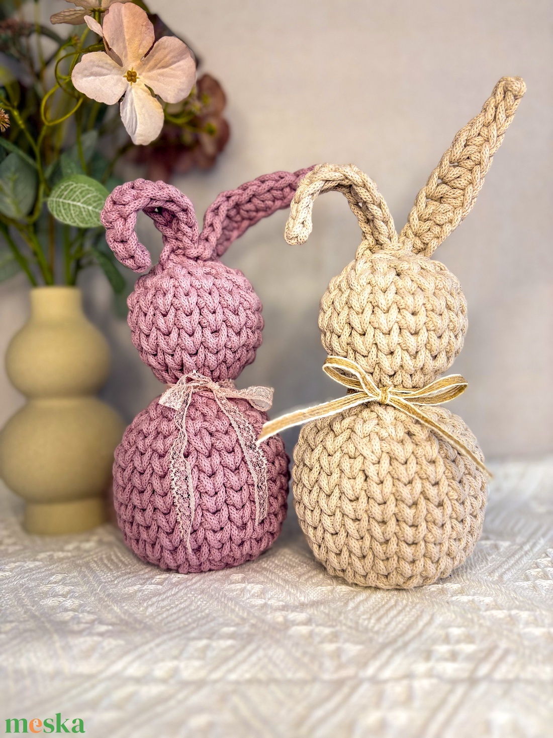 Nyuszi dekoráció - ünnepi díszek, dekorációk - húsvéti díszek és dekorációk - Meska.hu