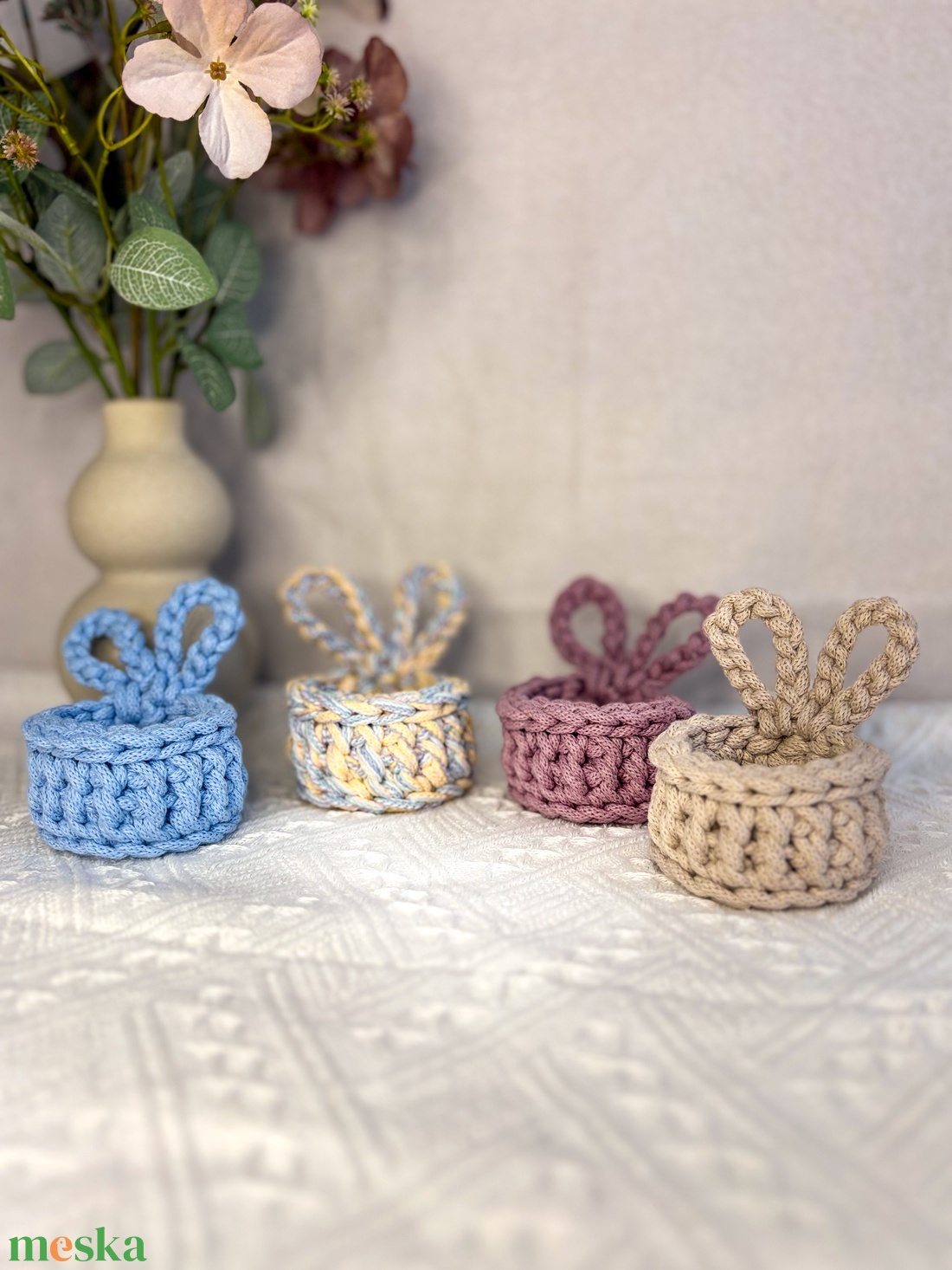 Nyuszifüles tojástartó - ünnepi díszek, dekorációk - húsvéti díszek és dekorációk - húsvéti tojástartó - Meska.hu