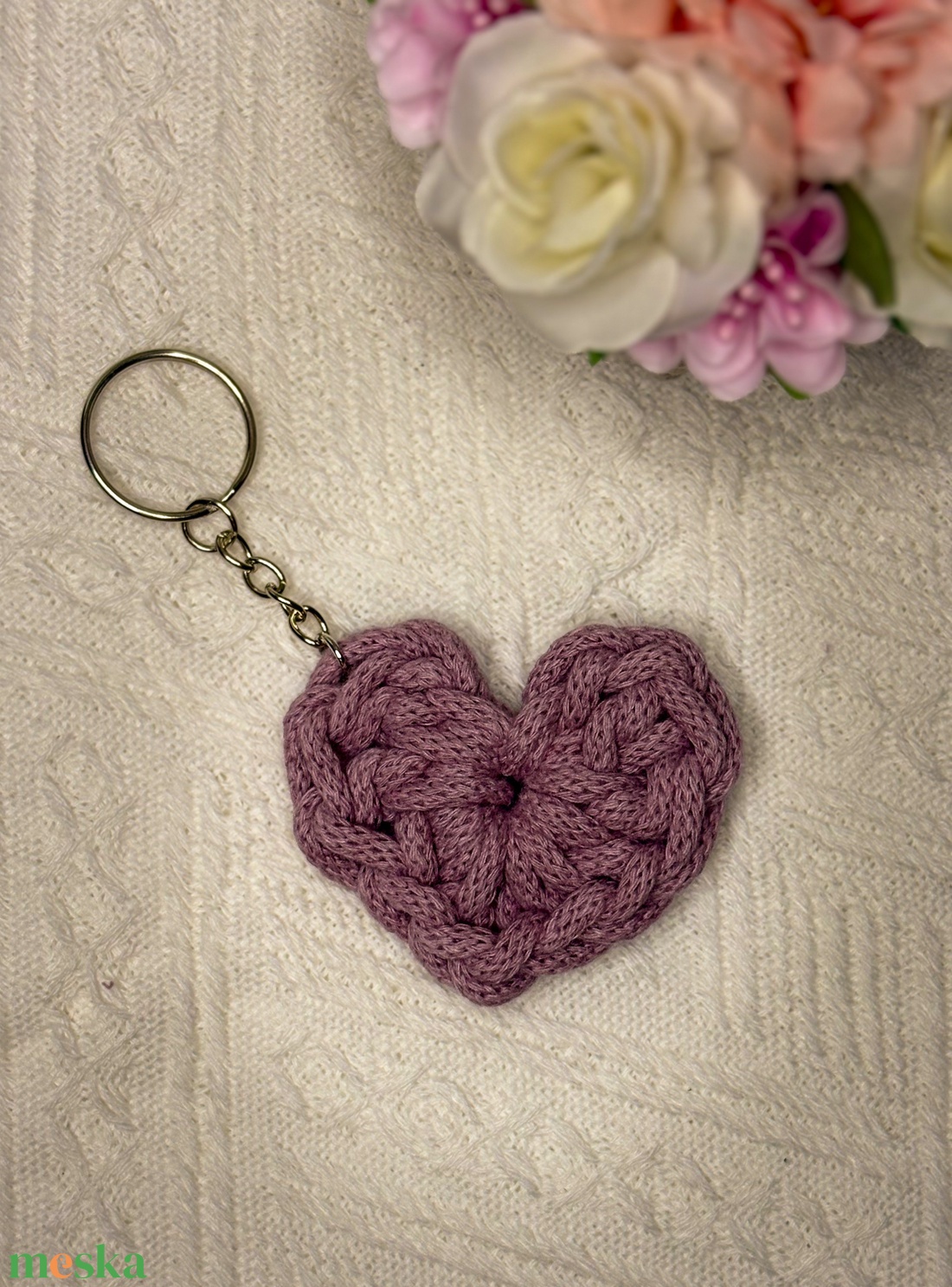 Szívecske kulcstartó - táska & tok - kulcstartó & táskadísz - kulcstartó - Meska.hu