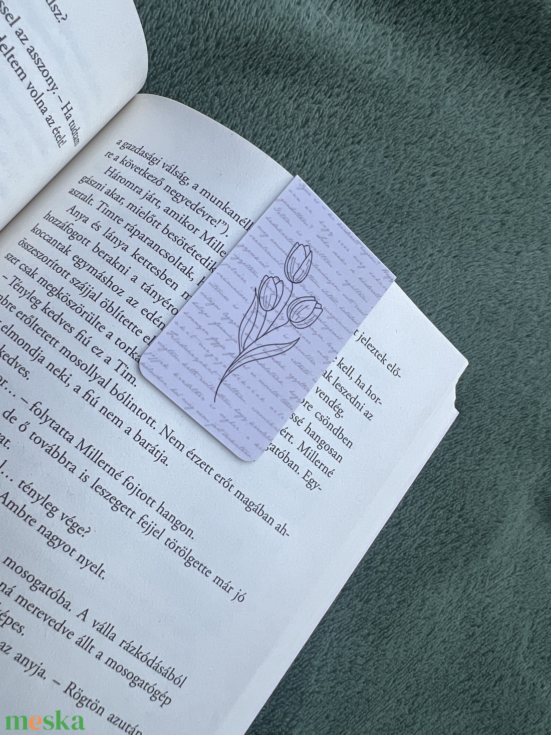 Mágneses könyvjelző - Tulipán - könyv & zene - könyvjelző - Meska.hu