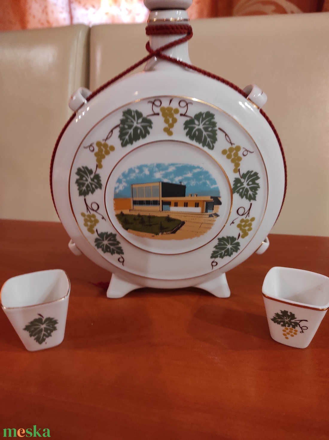 Hollóházi porcelán kulacs  - otthon & életmód - dekoráció - dísztárgy - Meska.hu