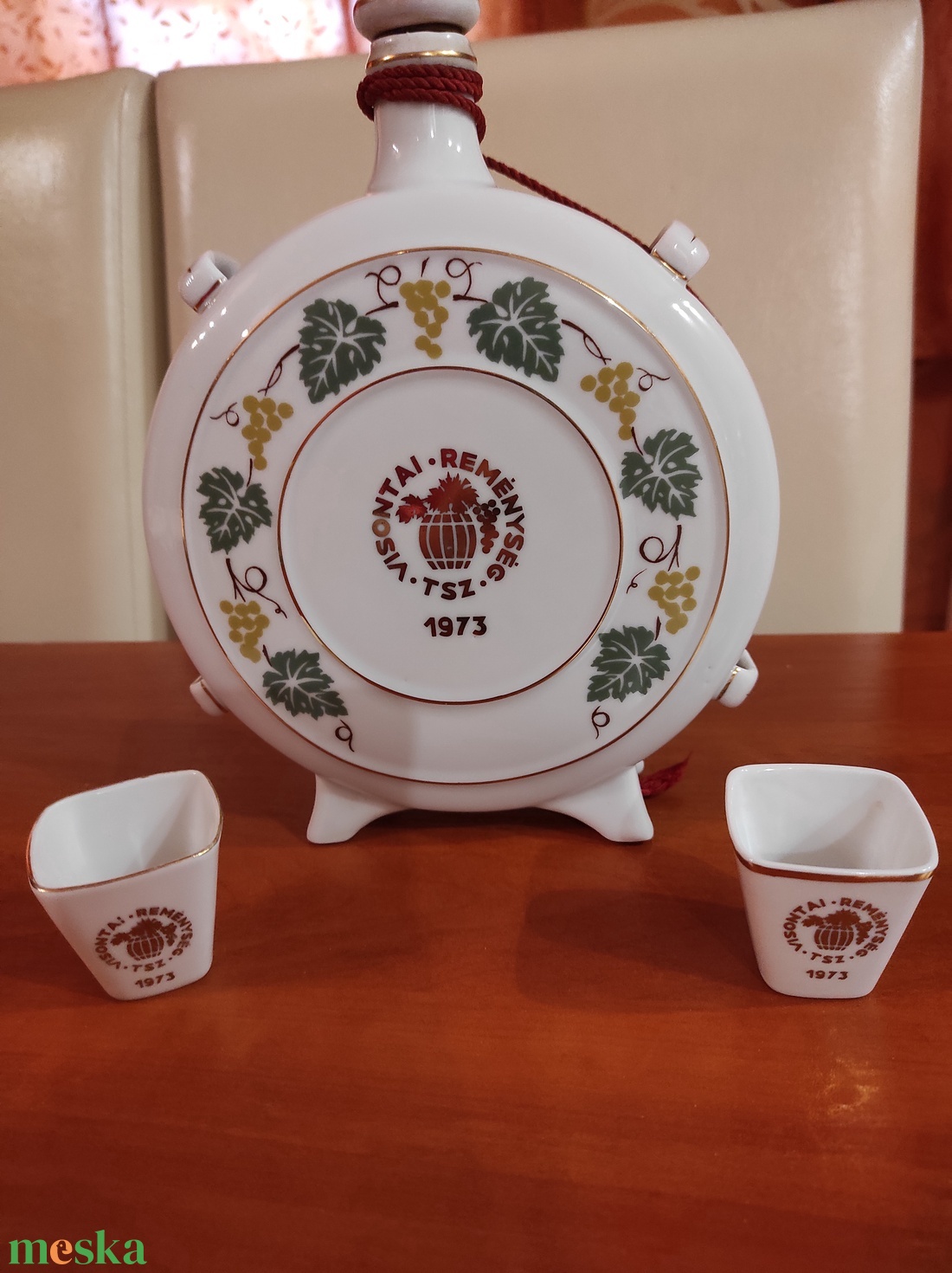 Hollóházi porcelán kulacs  - otthon & életmód - dekoráció - dísztárgy - Meska.hu