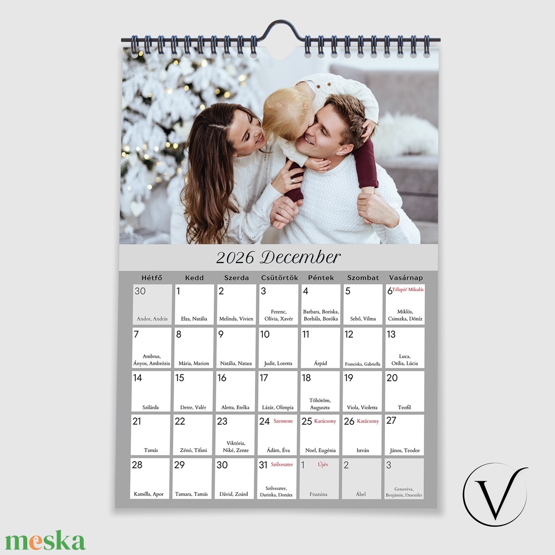Fényképes naptár névnapokkal, ünnepnapokkal 2026 - otthon & életmód - papír, írószer - naptár & tervező - Meska.hu Fényképes naptár névnapokkal, ünnepnapokkal 2026 - otthon & életmód - papír, írószer - naptár & tervező - Meska.hu