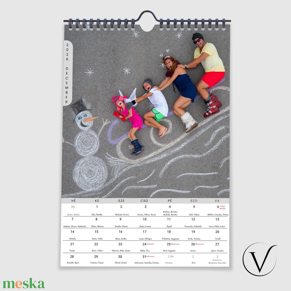 Egyedi fényképes naptár névnapokkal, ünnepnapokkal 2026 - otthon & életmód - papír, írószer - naptár & tervező - Meska.hu Egyedi fényképes naptár névnapokkal, ünnepnapokkal 2026 - otthon & életmód - papír, írószer - naptár & tervező - Meska.hu