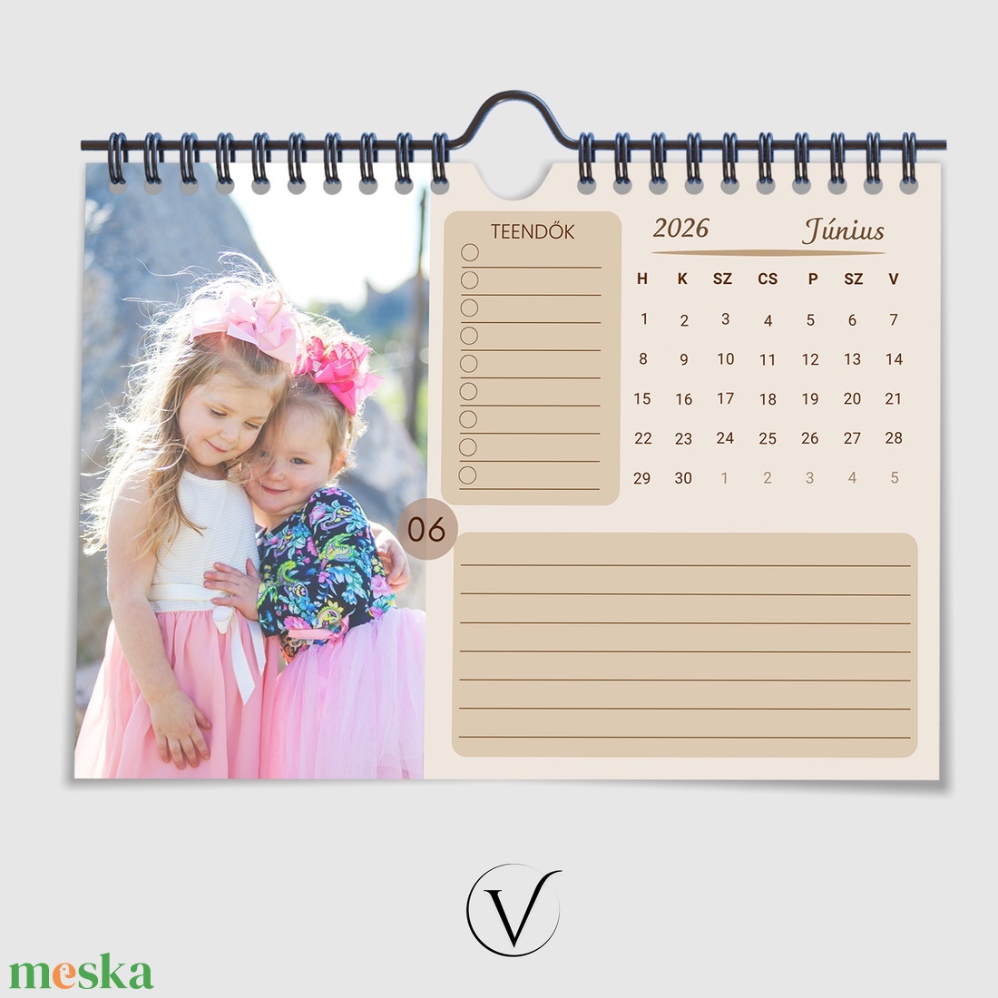 Egyedi fényképes naptár 2026 - otthon & életmód - papír, írószer - naptár & tervező - Meska.hu