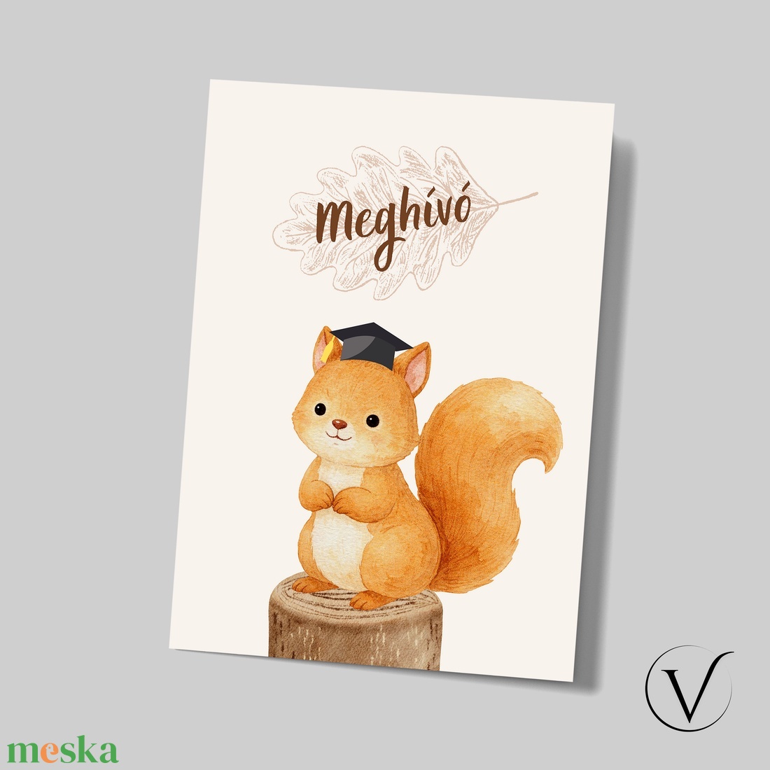 Kinyitható ballagási meghívó óvodásoknak - mókus - otthon & életmód - papír, írószer - meghívó - ballagási meghívó - Meska.hu