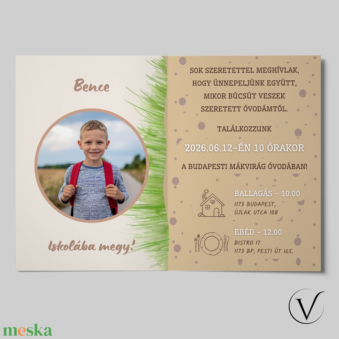 Kinyitható ballagási meghívó óvodásoknak - kisvakond - otthon & életmód - papír, írószer - meghívó - ballagási meghívó - Meska.hu