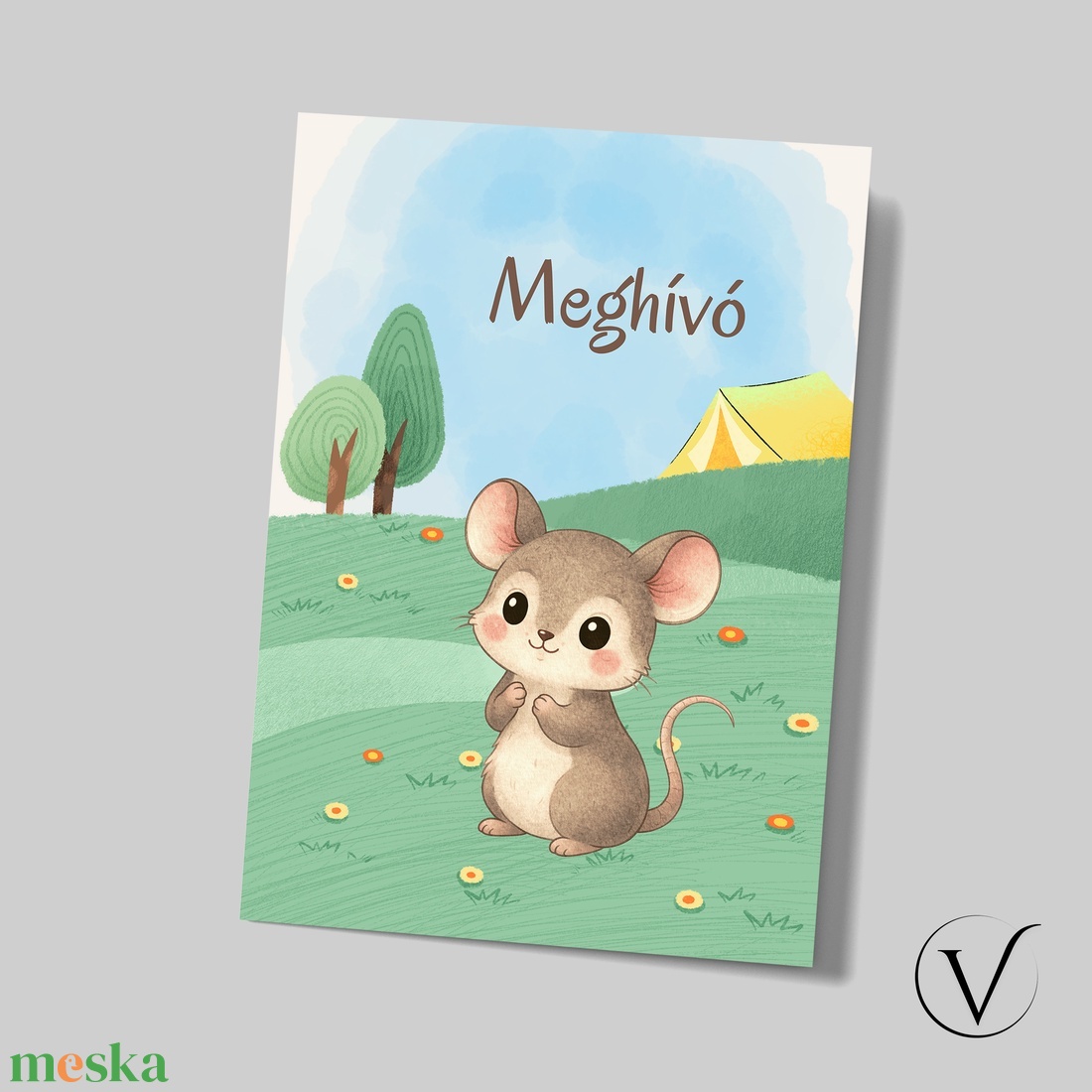 Kinyitható ballagási meghívó óvodásoknak - Egérke - otthon & életmód - papír, írószer - meghívó - ballagási meghívó - Meska.hu