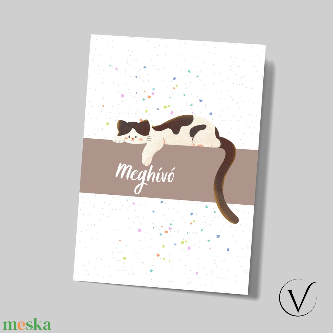 Kinyitható cicás ballagási meghívó óvodásoknak - otthon & életmód - papír, írószer - meghívó - ballagási meghívó - Meska.hu
