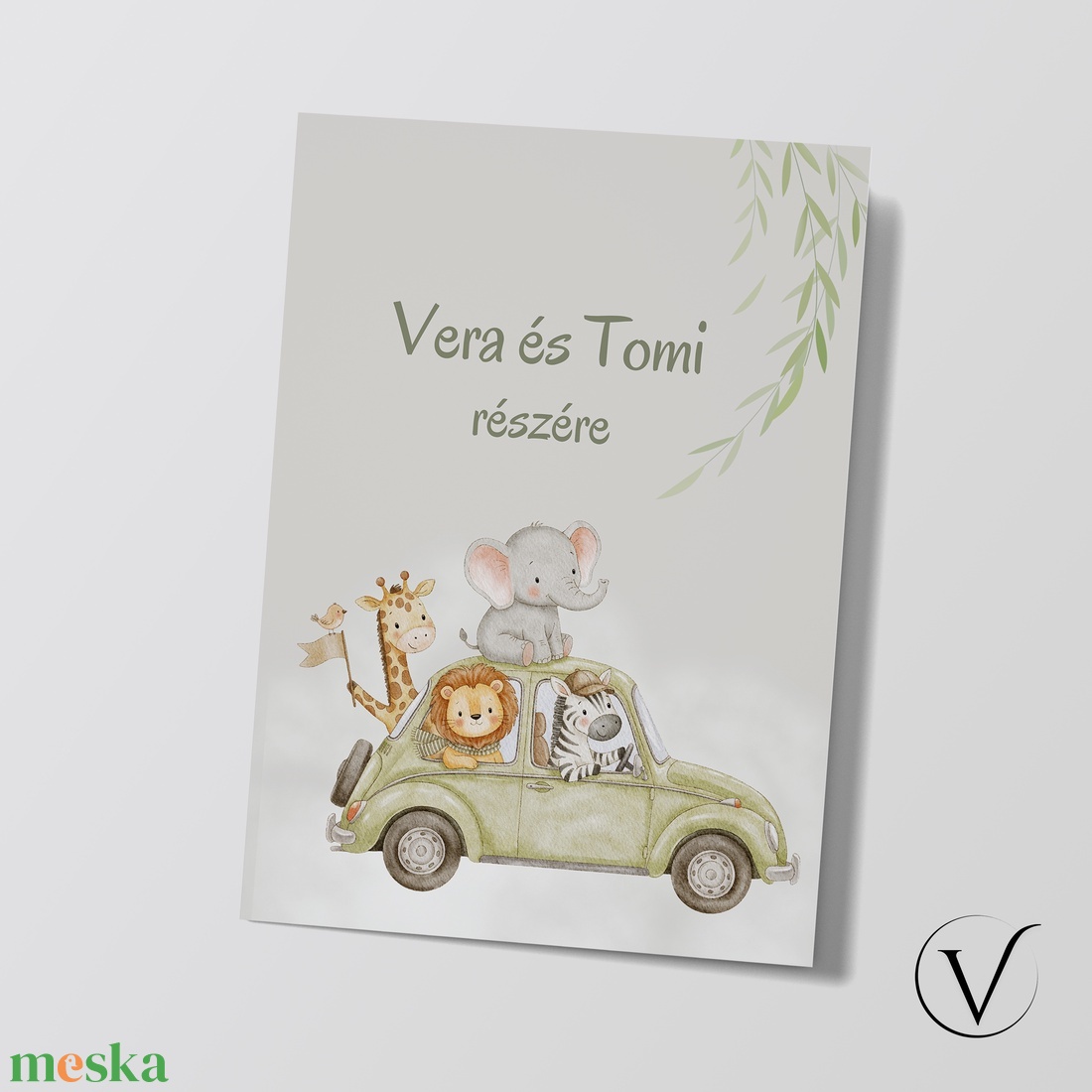 Fényképes keresztszülő felkérő - safaris - baba - mama - keresztelő kellékek - keresztszülő felkérő - Meska.hu