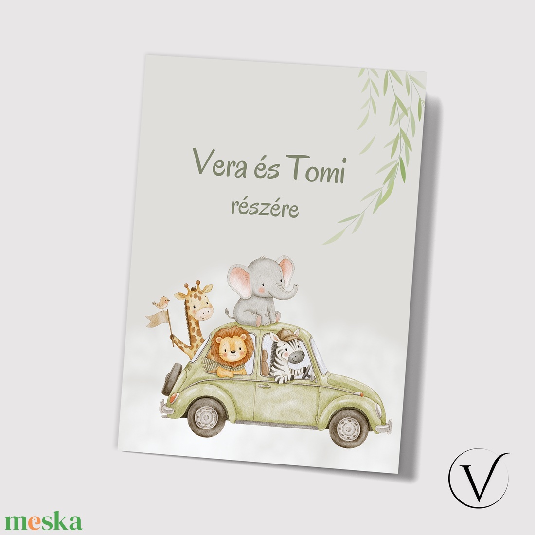 Fényképes keresztszülő felkérő - safaris - baba - mama - keresztelő kellékek - keresztszülő felkérő - Meska.hu