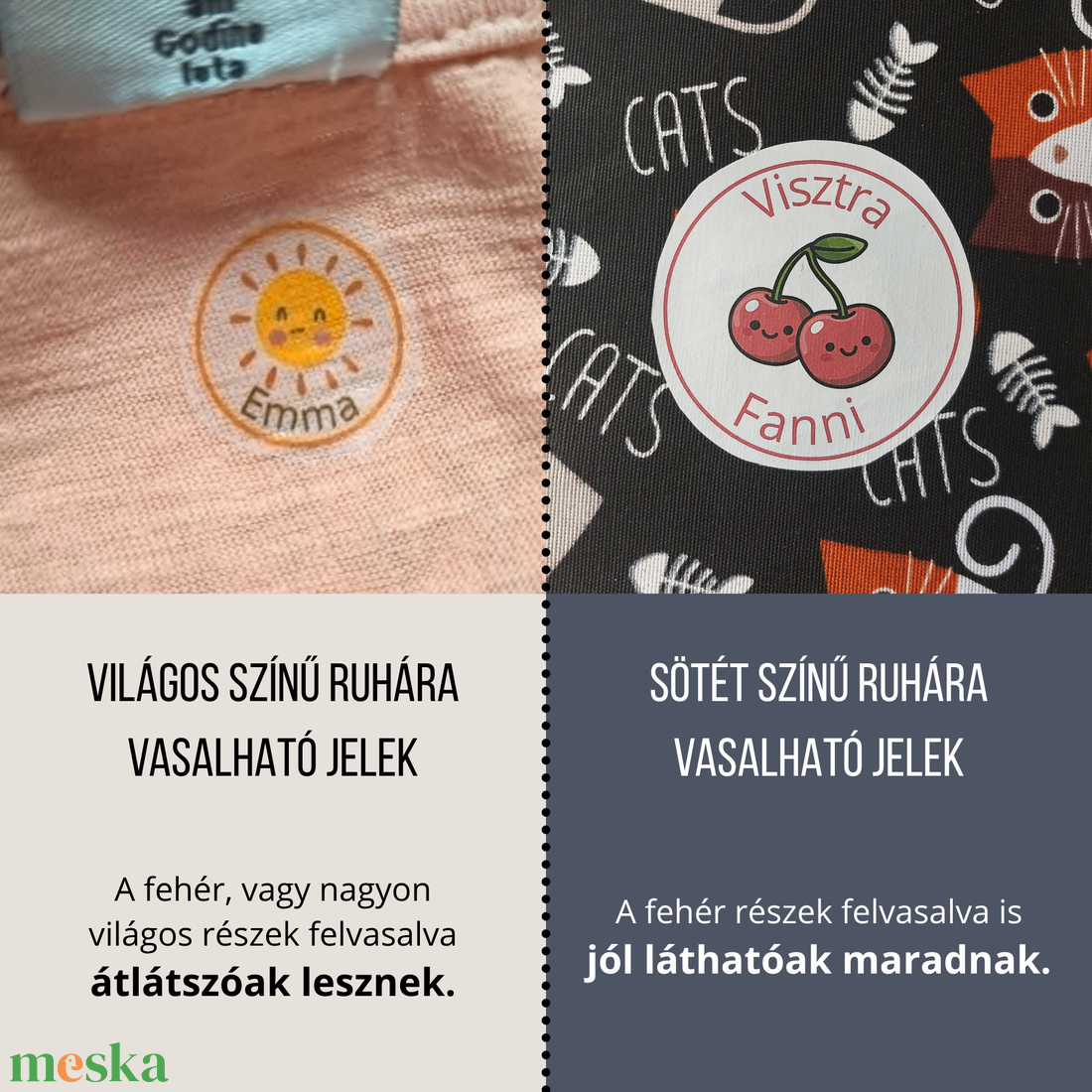 Sötét ruhára vasalható ovis jelek 57 db - játék & sport - ovis felszerelés - óvodai jelek - Meska.hu