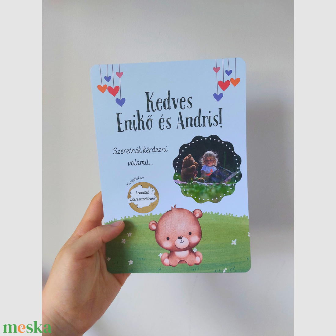 Fényképes keresztszülő felkérő lekaparható matricával - macis - játék & sport - keresztelőajándékok - Meska.hu Fényképes keresztszülő felkérő lekaparható matricával - macis - játék & sport - keresztelőajándékok - Meska.hu